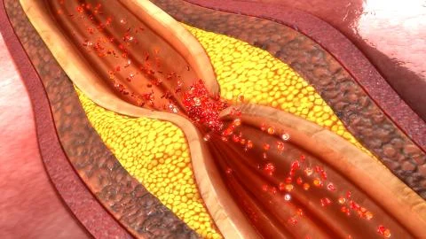 Coronary artery plaque Stock Illustration