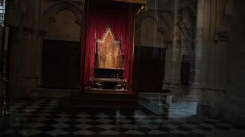 Coronation Chair Stock Footage 40750796