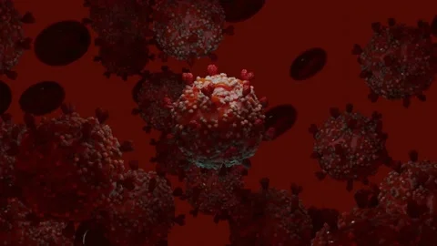 Coronavirus 2019. 3d render Stock Footage 130444389