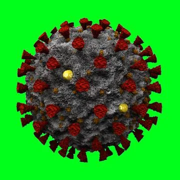 Coronavirus 2019-nCov pathogen respiratory flu outbreak 3d rendering Stock Illustration