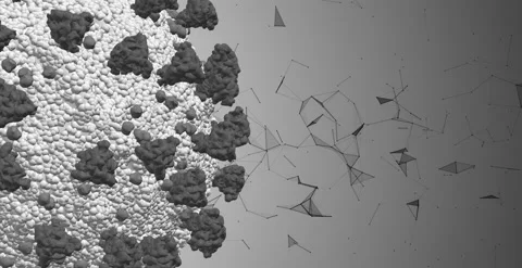 Coronavirus 2019-nCov under the microscope virus close up concept Stock Footage 144794539