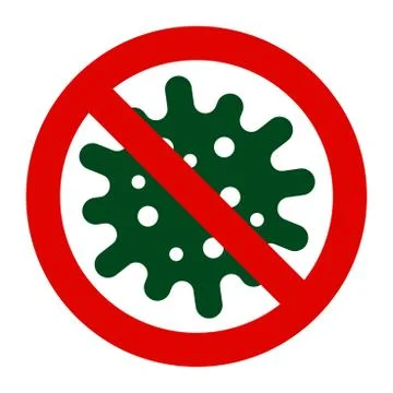 Coronavirus 2019 nCov vector stop icon. Coronavirus Covid 19 NCP, virus epide Illustrazione stock