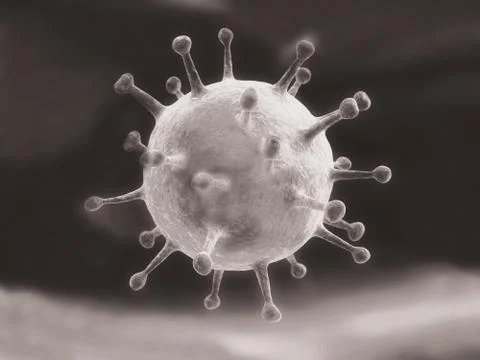 Coronavirus 2019 under the microscope close up.Texture or background Photos