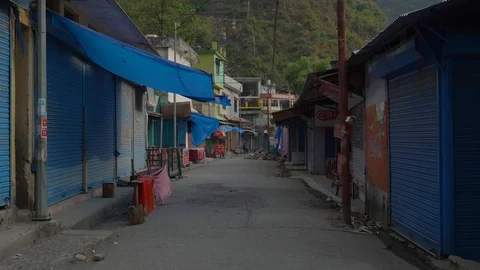 Coronavirus 3 Lockdown in India. Stock Footage 129537233