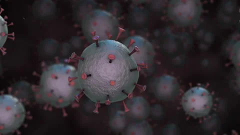 Coronavirus. 3D graphics animation. Abstract motion Stockbeeldmateriaal 126772969