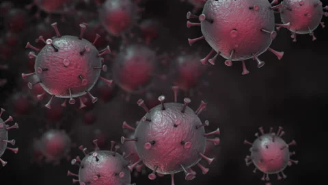 Coronavirus. 3D graphics animation. Abstract motion Stockbeeldmateriaal 126772976