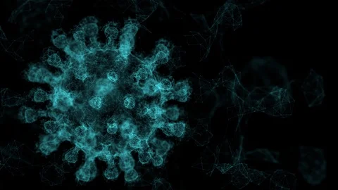Coronavirus 3D Hud Motion Graphics, Virus 3D Visualization Stock Footage 126881653