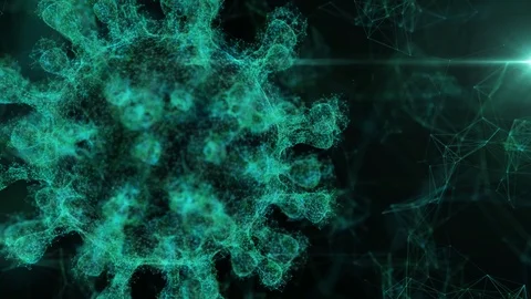 Coronavirus 3D Hud Motion Graphics, Virus 3D Visualization Stock Footage 126881657