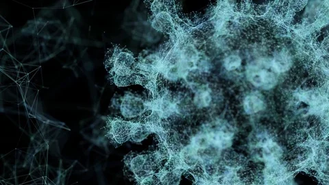Coronavirus 3D Hud Motion Graphics, Virus 3D Visualization Stock Footage 126881660