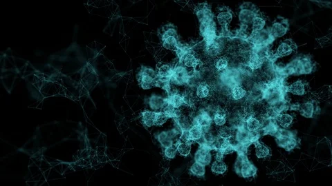 Coronavirus 3D Hud Motion Graphics, Virus 3D Visualization Stock Footage