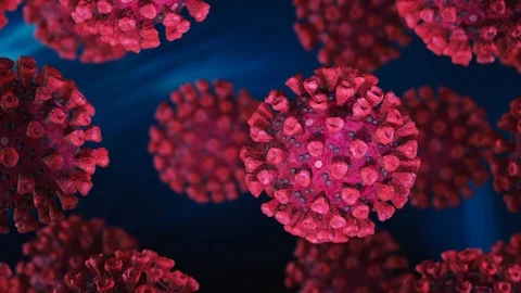 Coronavirus 3D illustration Stock Footage 126409476