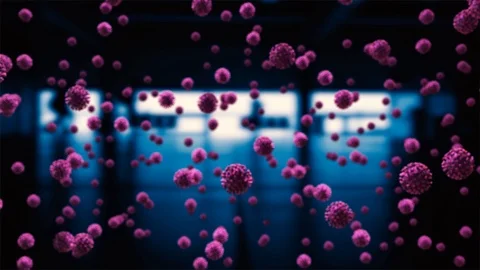 Coronavirus 3D illustration Stock Footage 126409481