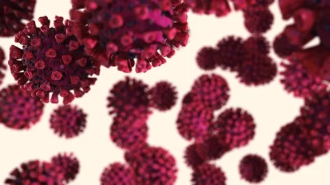 Coronavirus 3D illustration Stock Footage 126409591