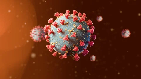 Coronavirus 3D illustration Stock Footage 128284817