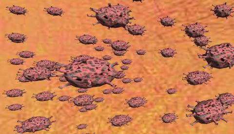 Coronavirus 3d illustration Stock Illustration