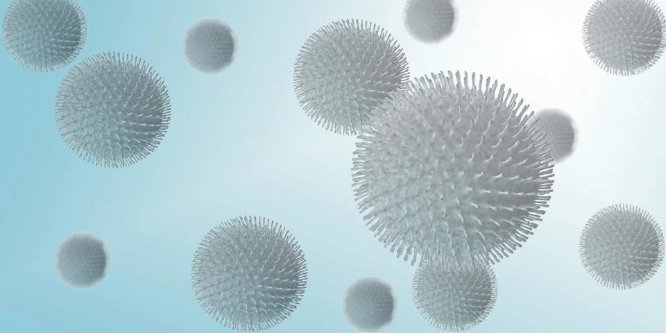 Coronavirus 3d render Stock Illustration
