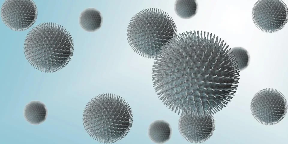 Coronavirus 3d render Stock Illustration