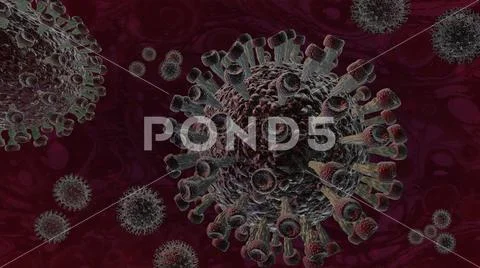 Coronavirus - 3d rendered illustration in color (5) Stock Illustration
