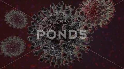 Coronavirus - 3d rendered illustration in color (1) Stock Illustration