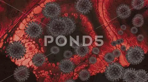 Coronavirus - 3d rendered illustration in color (3) Stock Illustration
