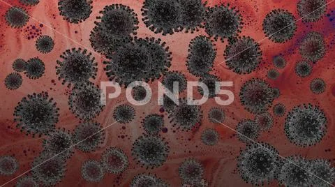 Coronavirus - 3d rendered illustration in color (2) Stock Illustration