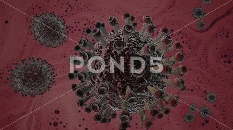 Coronavirus - 3d rendered illustration in color (8) Stock Illustration
