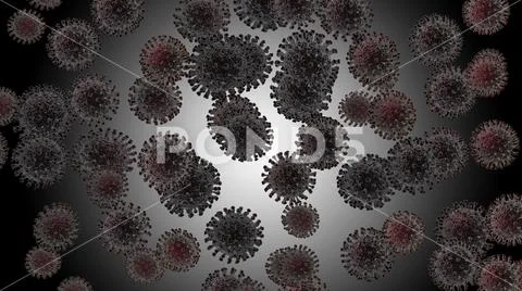 Coronavirus - 3d rendered illustration in color (10)-2 Stock Illustration