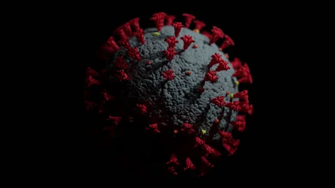 Coronavirus 3D rotating with black background 스톡 동영상 145719079