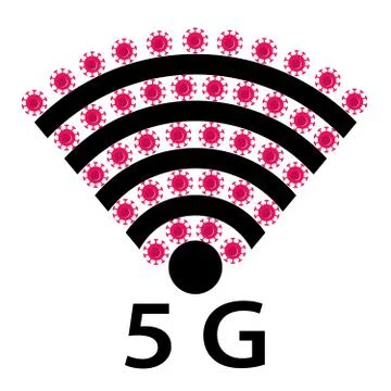 Coronavirus 5g zone concept  Stock Illustration