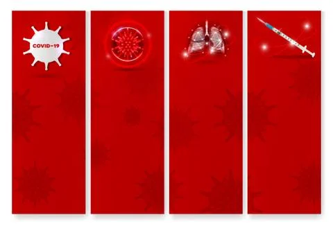 Coronavirus abstract backgrounds banners Stock Illustration
