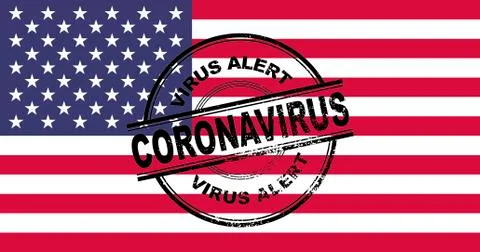 Coronavirus alert stamp. Covic-19 alert in United States. Vector illustration Stock Illustration