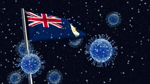 Coronavirus with  Anguilla flag Stock Footage 276358375