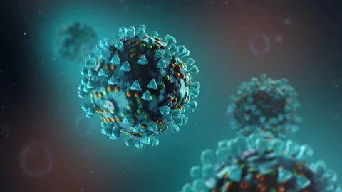Coronavirus Animated Motion 3D Render Virus Covid-19 01 Loopable Stock Footage 127180866