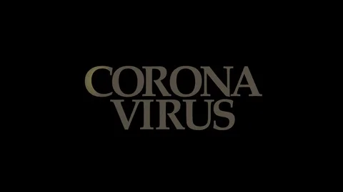 Coronavirus animated title Stock Footage 124258511