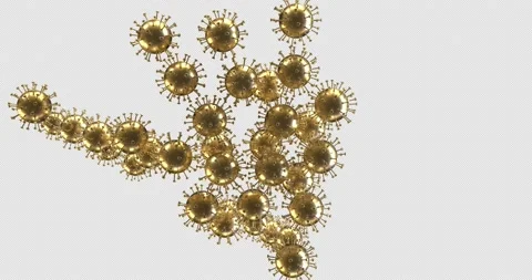 Coronavirus Animation. 3d Simulation and Render. Stock Footage 153976933