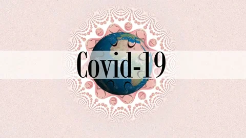 CORONAVIRUS animation, global spread of the virus , covid 19 text presentation Stockbeeldmateriaal 126308591