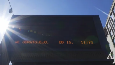 Coronavirus - announcement of lockdown with sun flare. Stock Footage 126574486