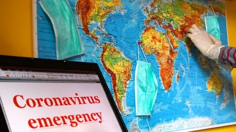 Coronavirus around the world Stock Footage 126238516