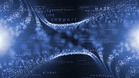 Coronavirus artistic word cloud background Stock Footage 229011803