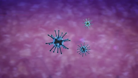 Coronavirus atack the lungs cell Stock Footage 125638125