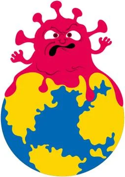 Coronavirus attacks a world Stock Illustration