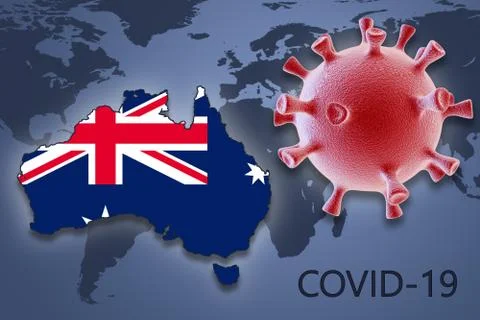 Coronavirus in Australia Stock Illustration