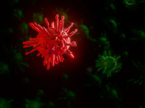Coronavirus background 3D rendering image. 스톡 일러스트