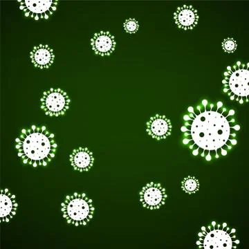 Coronavirus background with glowing bacteria. Science and medicine concept. A Stock Illustration