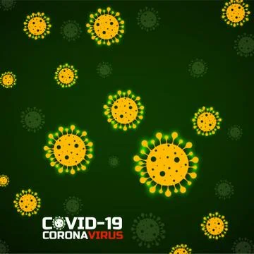 Coronavirus background with glowing bacteria. Science and medicine concept. A Stock Illustration