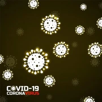 Coronavirus background with glowing bacteria. Science and medicine concept. A Stock Illustration