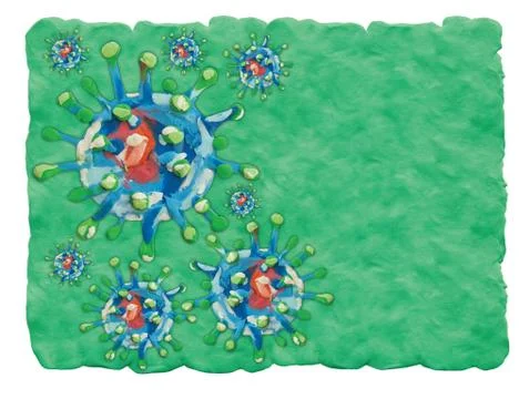 Coronavirus background plasticine picture. Stock Illustration