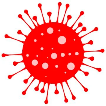 Coronavirus Bacteria Cell Icon, 2019-nCoV, Covid-2019, Covid-19 Ilustración de archivo