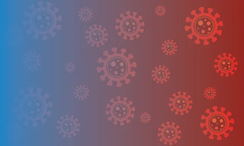 Coronavirus Bacteria Cell Icon Background Vector, 2019-nCoV. Corona virus China. Stock Illustration