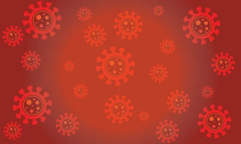 Coronavirus Bacteria Cell Icon Background Vector, 2019-nCoV. Corona virus China. Stock Illustration